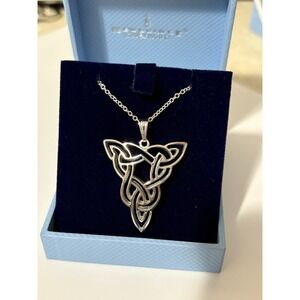 Newbridge Silverware Necklace W Celtic Knot Pendant From Ireland NIB, Irish Love